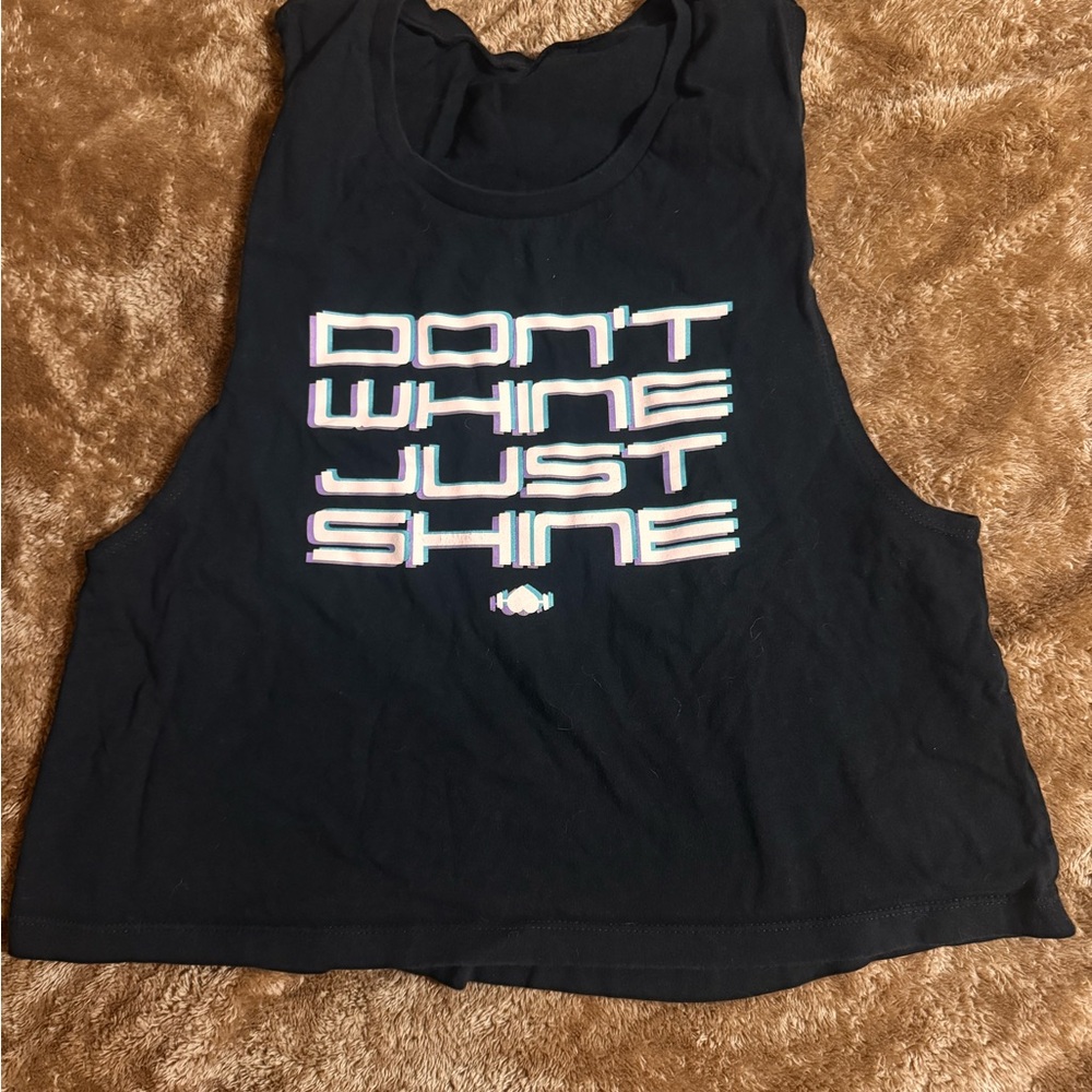 Black Sleeveless Workout Top